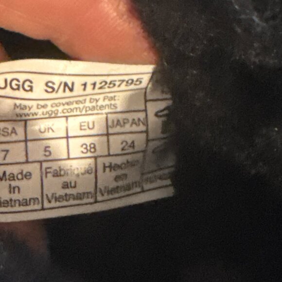 UGG Women's Mini Bailey Bow Glimmer Black Boots size 7 New No Box 1125795 - Picture 9 of 9